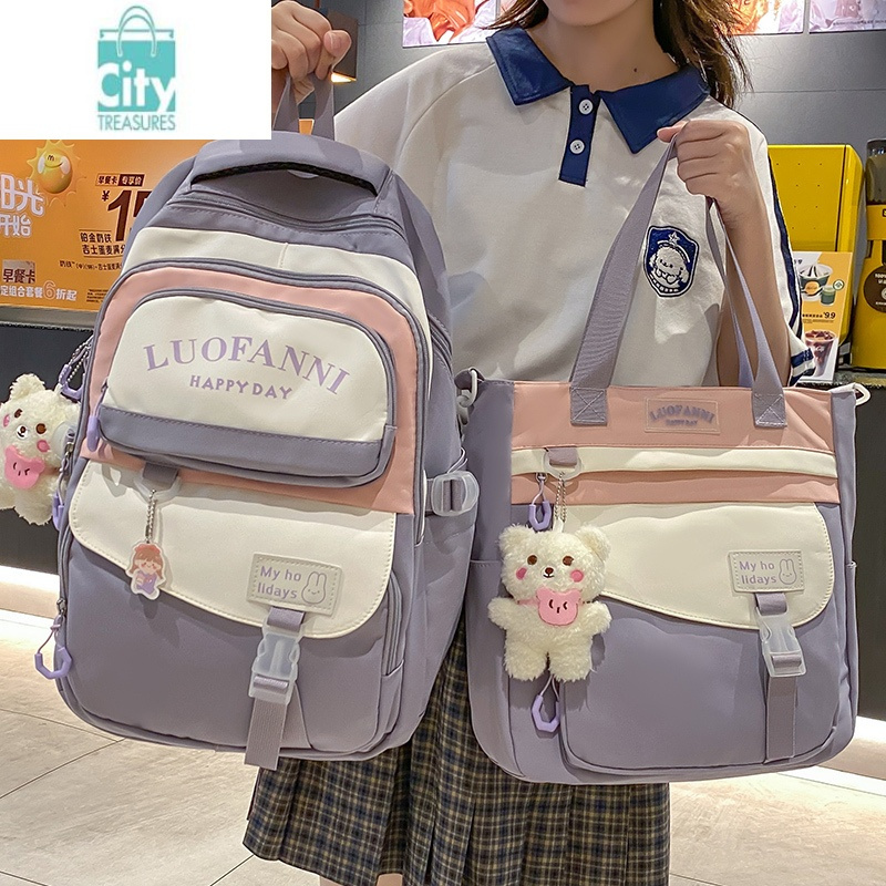 bangdou大容量书包女韩版高中大学生背包初中生可爱减负轻便小学生
