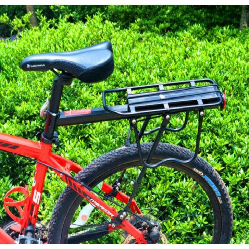 快拆式山地车货架 铝合金自行车尾架 可载人后座配件装备视频介绍_快