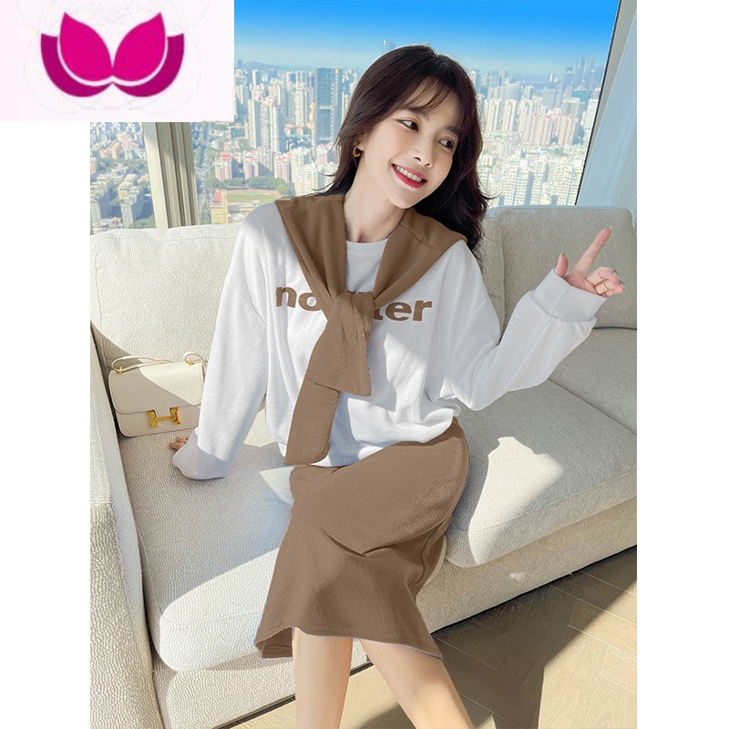 七斓春装女装套装2023年新款活泼减龄早春穿搭奶呼呼的卫衣套春季高清大图