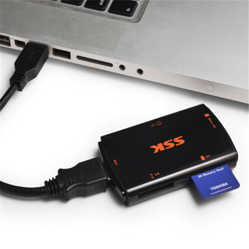 飚王(SSK)SCRM059多功能合一读卡器 USB3.0高速读写 支持TF/SD/CF/MS手机卡相机卡