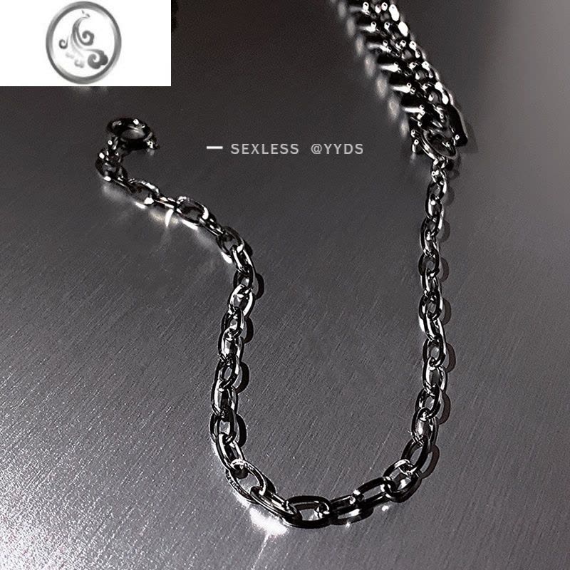 JiMiyyds 银色可拆卸延长链项链ins简约百搭手链加长链冷淡风diy配饰图片