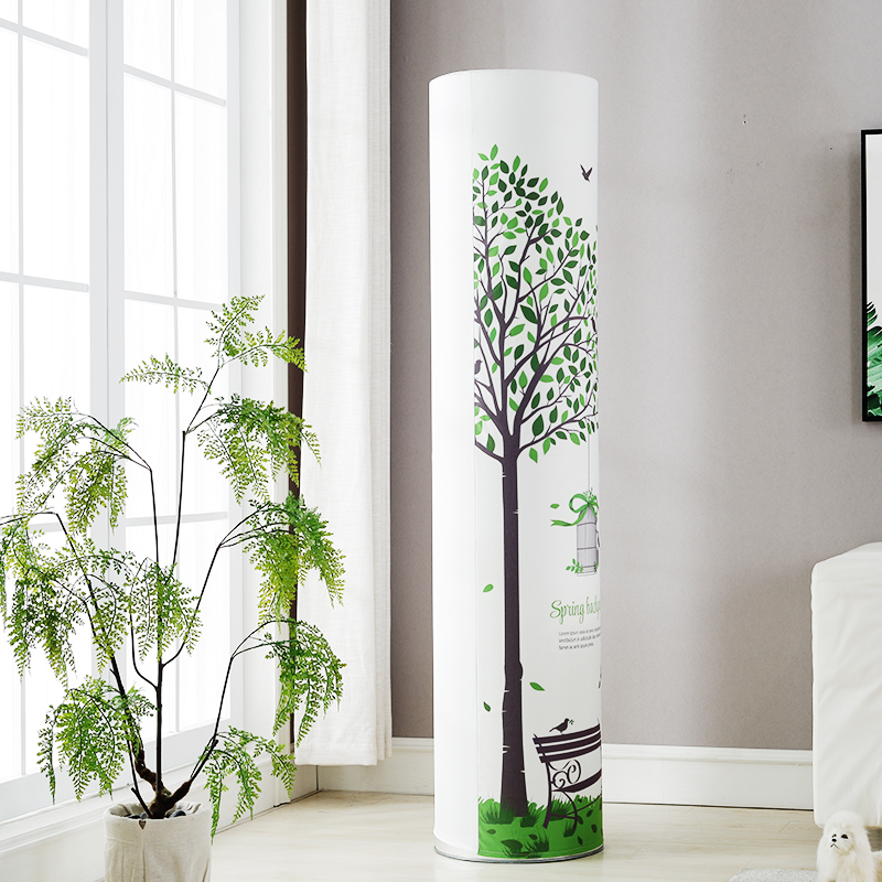 空调防尘罩空调罩套 立式空调套奥克斯柜机圆形圆柱形 小木马 圆175*38cm(一般适用于直径38-43cm)高清大图