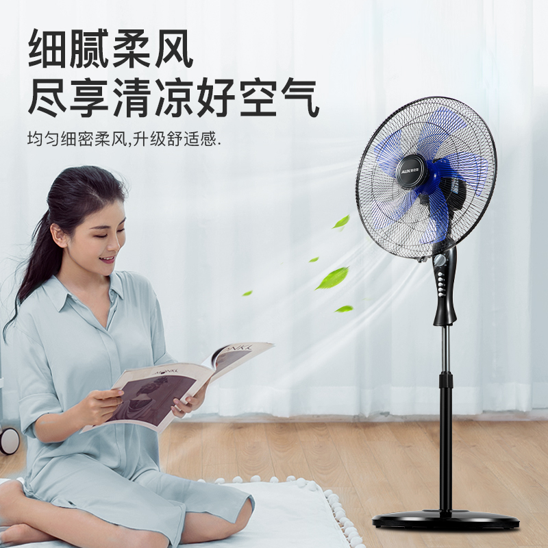 奥克斯(AUX)电风扇家用床头定时落地扇 节能立式办公室轻音风扇FS-45-A1809