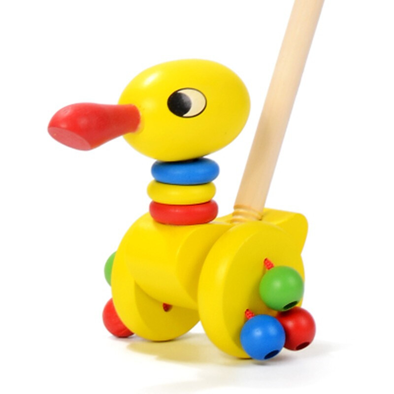 拖拉学步拉线手拉宝宝2岁儿童拉着走的小狗拉绳牵引拉拉车玩具 长嘴鸭