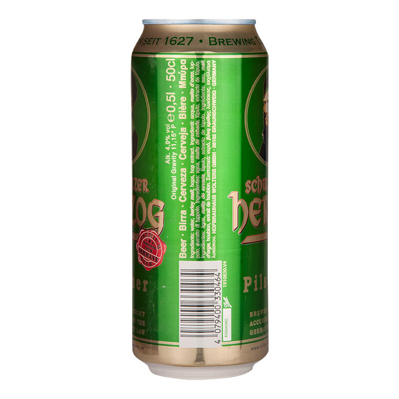德国进口 歌德(schwarzer herzog )黄啤酒 500ml