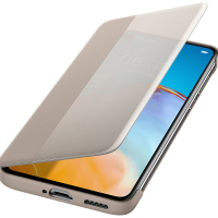 HUAWEI/华为P40 Pro原装保护套翻盖智能休眠视窗皮套 P40商务防摔全包手机套保护壳 智能视窗保护套