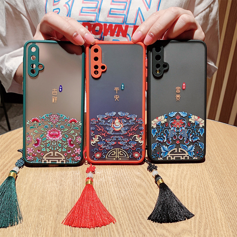 手机壳女款全包镜头防摔huawei磨砂透明硅胶软边nova5古风新年网红