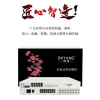 博扬 综合业务电话光端机 8路E1+30路语音(20路程控10路磁石)+6路物理隔离网 单纤120km 1对