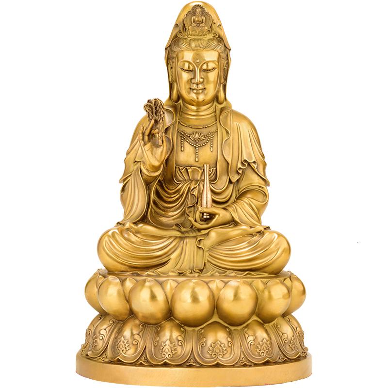 家柏饰(CORATED)观音摆件 观世音佛像铜海观音佛堂客厅居家供奉高清大图