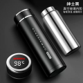 智能玻璃内胆保温杯男女双层隔热泡茶杯定制水杯子 绅士黑（全钢杯盖）_367