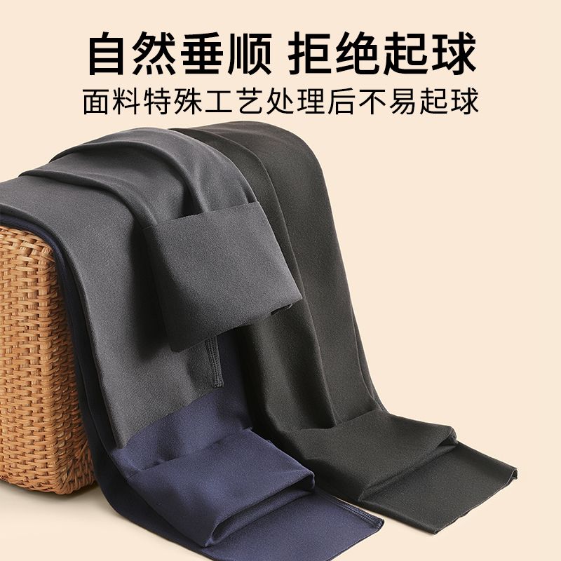 花花公子卫生裤男款纯棉保暖裤男士春秋打底全棉内搭裤薄款毛线 线裤冬线高清大图