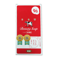 COW BRAND 日本 牛乳石碱(cow)滋润牛奶香皂 保湿玫瑰滋润沐浴皂 100g*3 (红色滋润型)