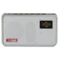德生 ICR-100 银色广播录音机 数码音频播放器 插卡收音机 小音箱 收音机 插卡音箱