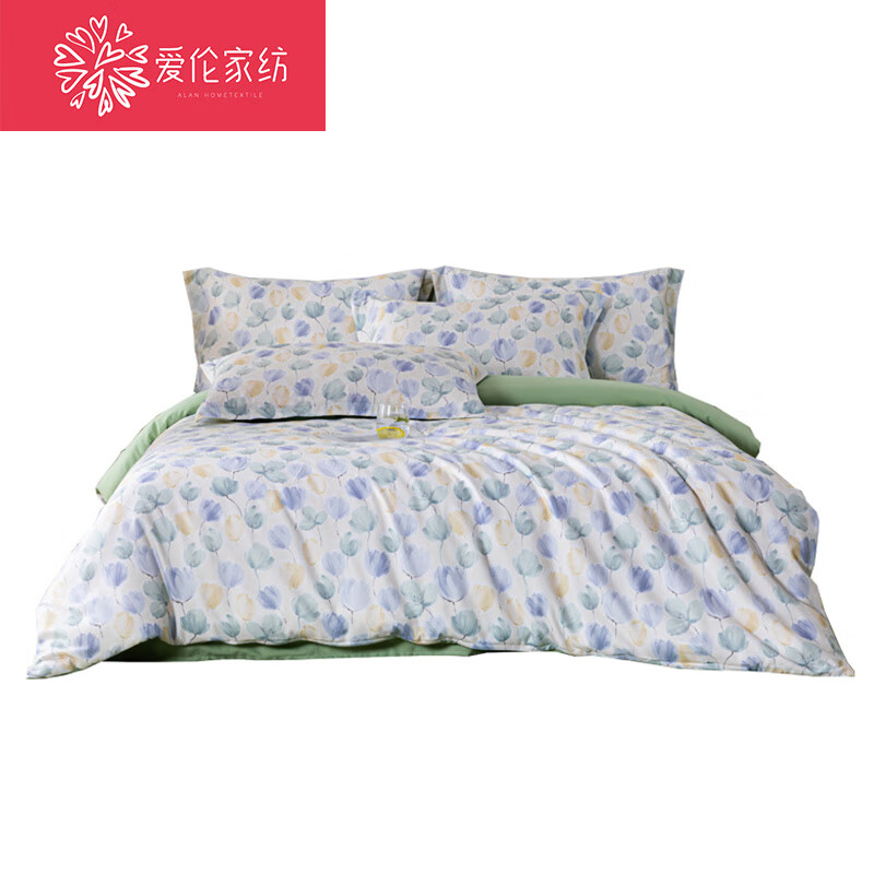 爱伦绿茵AL2016SJT水洗棉床品四件套200*230CM(套)高清大图