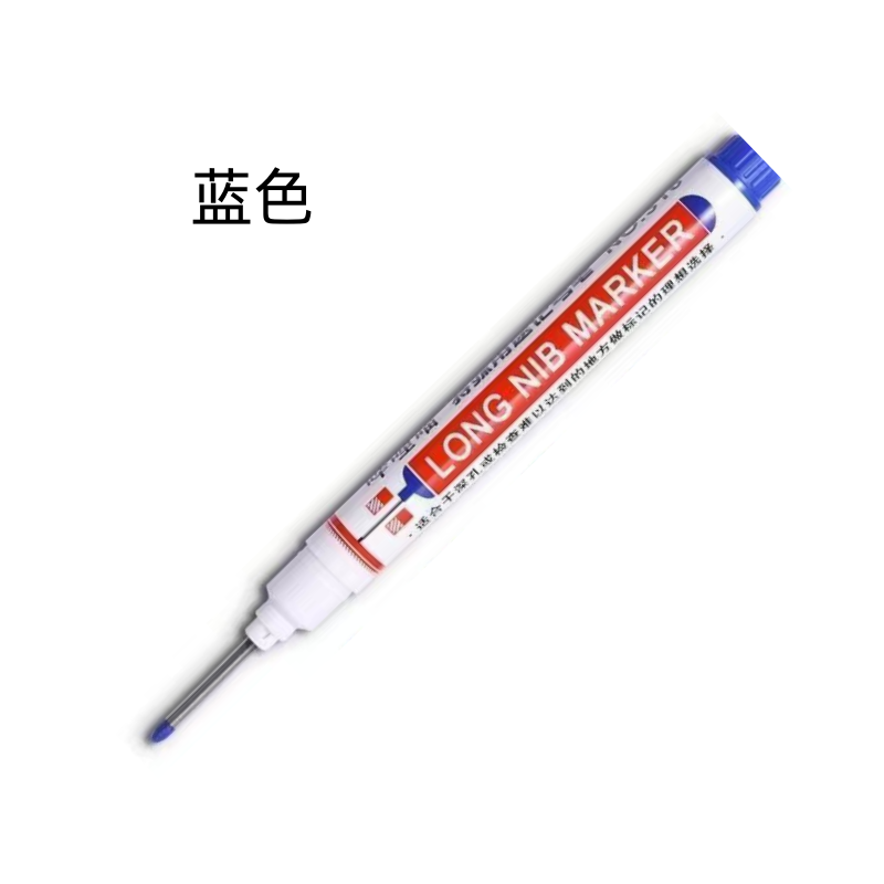 SCHNOFRAK加长头记号笔深孔特殊标油性记号笔卫浴木工瓷砖玻璃多用途标记笔10支装 黑色10支