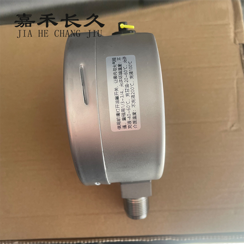 嘉禾长久 不锈钢耐震压力表 YTN100BF 0-0.6Mpa 块高清大图