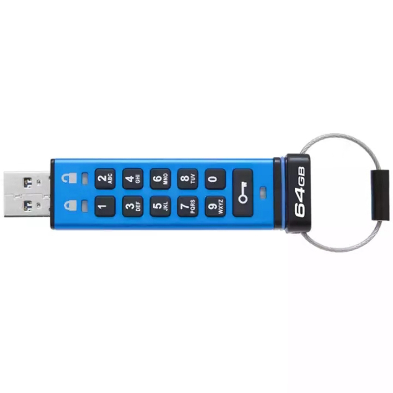 金士顿(Kingston)64GB U盘 DT2000 读速120MB/s 256位AES硬件加密 USB3.1优盘