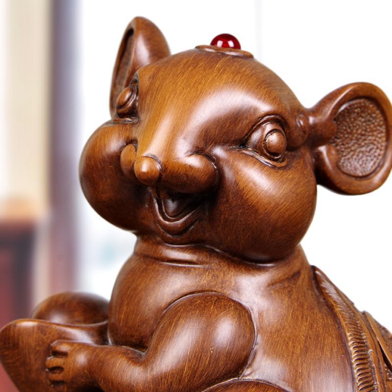 美帮汇十二生肖鼠摆件钱袋鼠摆设乔迁开业礼店铺实用工艺品