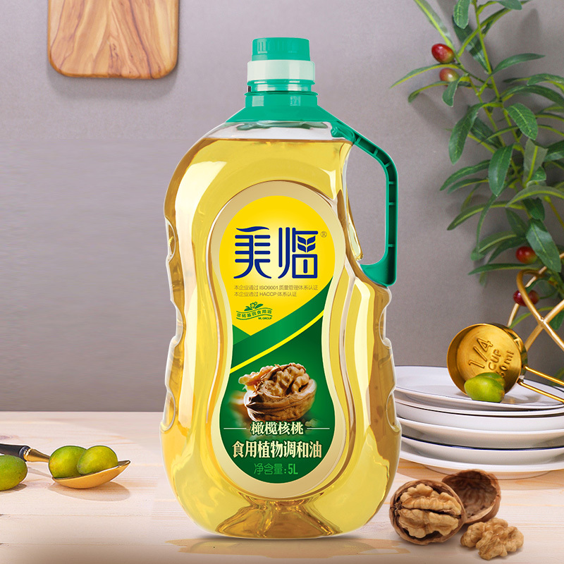 [中华特色]河北供销馆 美临 橄榄核桃食用植物调和油5L 食用油植物油 非转基因 烹饪炒菜凉拌油 河北邯郸特产