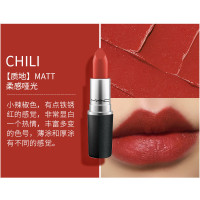 【送礼盒】【正品保证 假一赔十】MAC魅可口红唇膏Chili小辣椒秀智色3g 水漾润泽 持久显色不脱妆 防水不沾杯