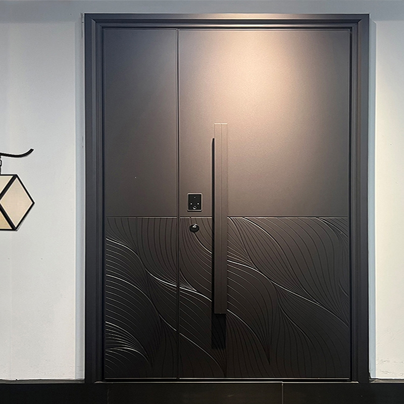 古达子母门入户门四开双开大门进户门室外盗门铸铝豪华别墅大门