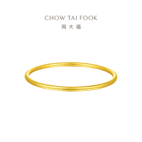 周大福传承系列经典福镯足金黄金手镯计价(工费:1880元)F217945精选