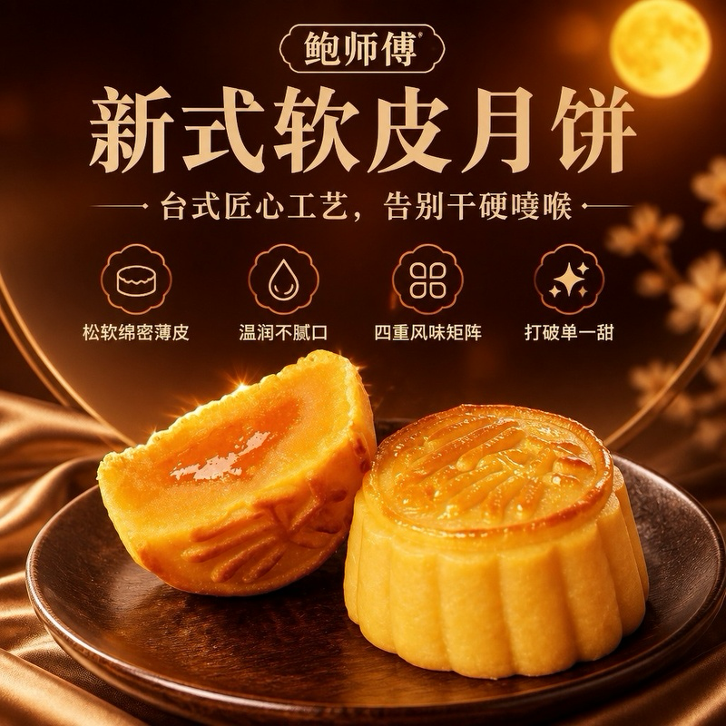 鲍师傅 全家福(小)中秋礼盒370g高清大图