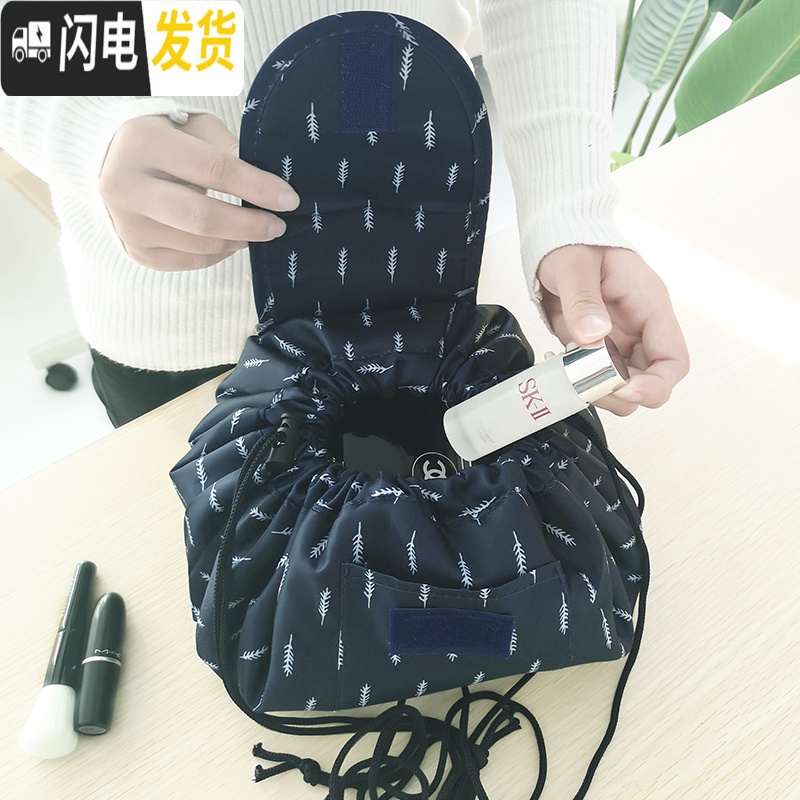 三维工匠旅行大容量洗漱包ins风网红懒人化妆包女超火软布抽绳便携收纳袋收纳包高清大图