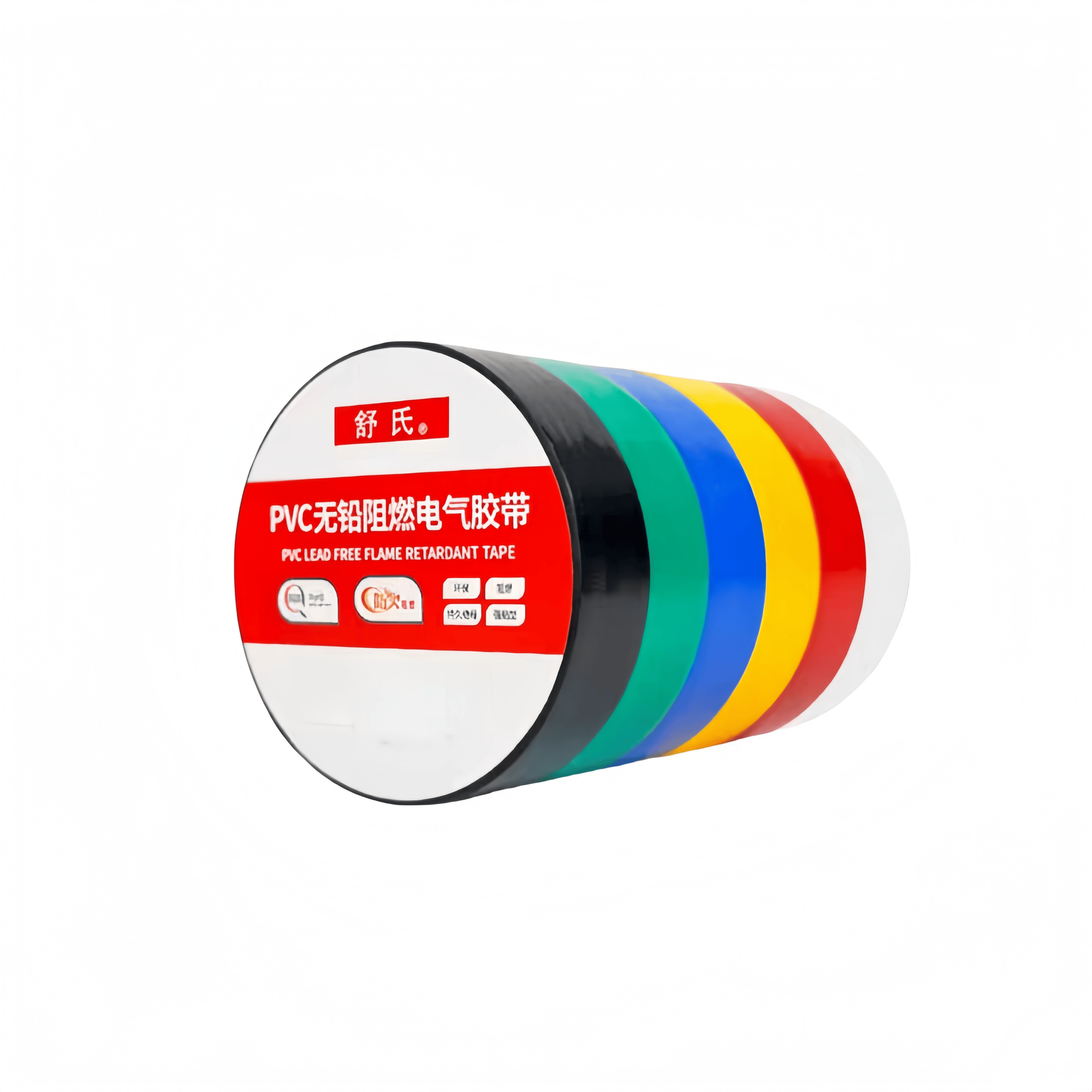 舒氏 PVC无铅阻燃电气胶带 9m×18mm50芯 卷高清大图
