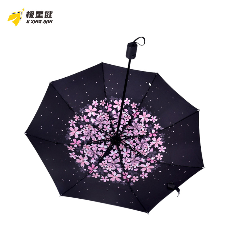 极星健 太阳伞 8K三折 把高清大图