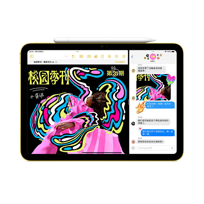 Apple/iPad(第 10 代)10.9英寸平板电脑 2022年款(64GB WLAN版/学习办公娱乐/企业购)银色