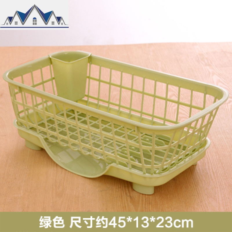 创意厨房放碗架沥水架置物架塑料收纳架餐具架子碗筷收纳盒碗柜_27_79 绿色