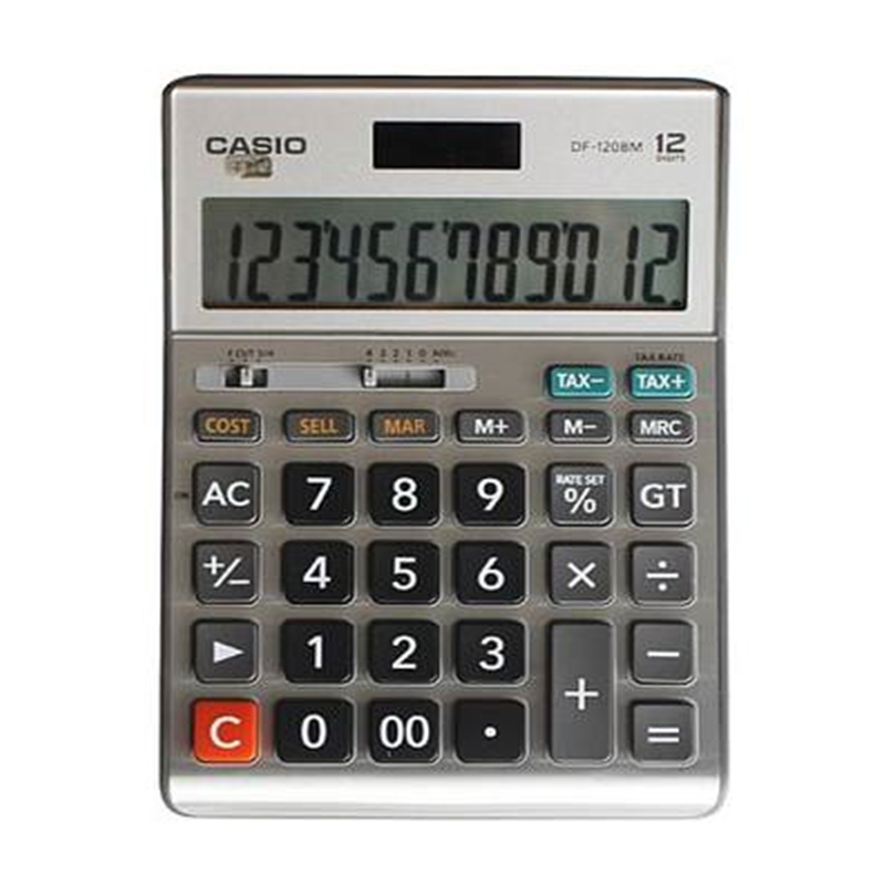 卡西欧（CASIO）DF-120BM中号 财务计算器 大型显示屏 金属面板 宁选