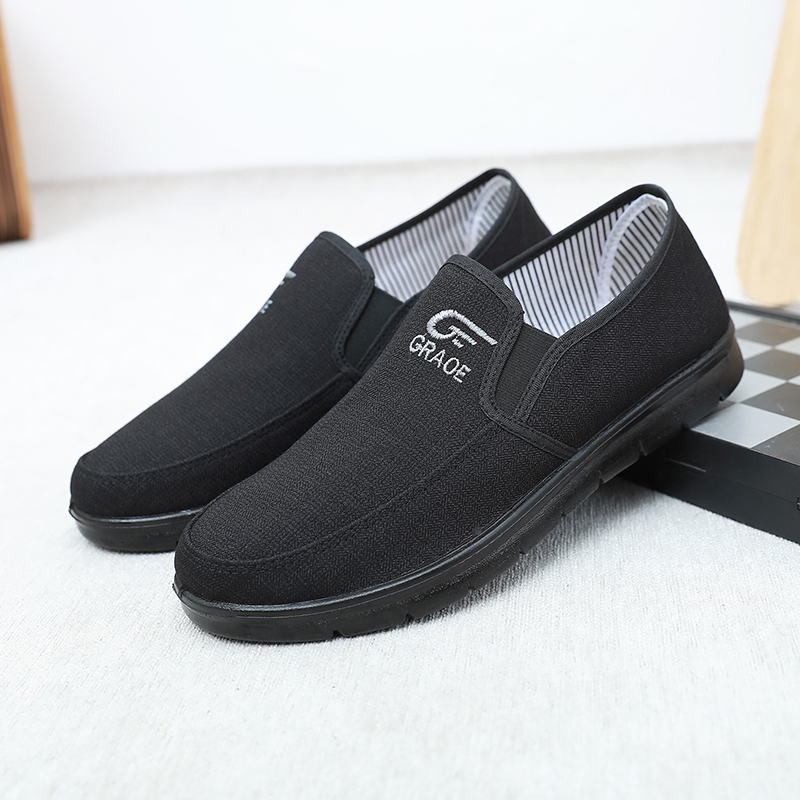 老北京布鞋男鞋透气单鞋中老年爸爸鞋软底防滑休闲老年老人男布鞋