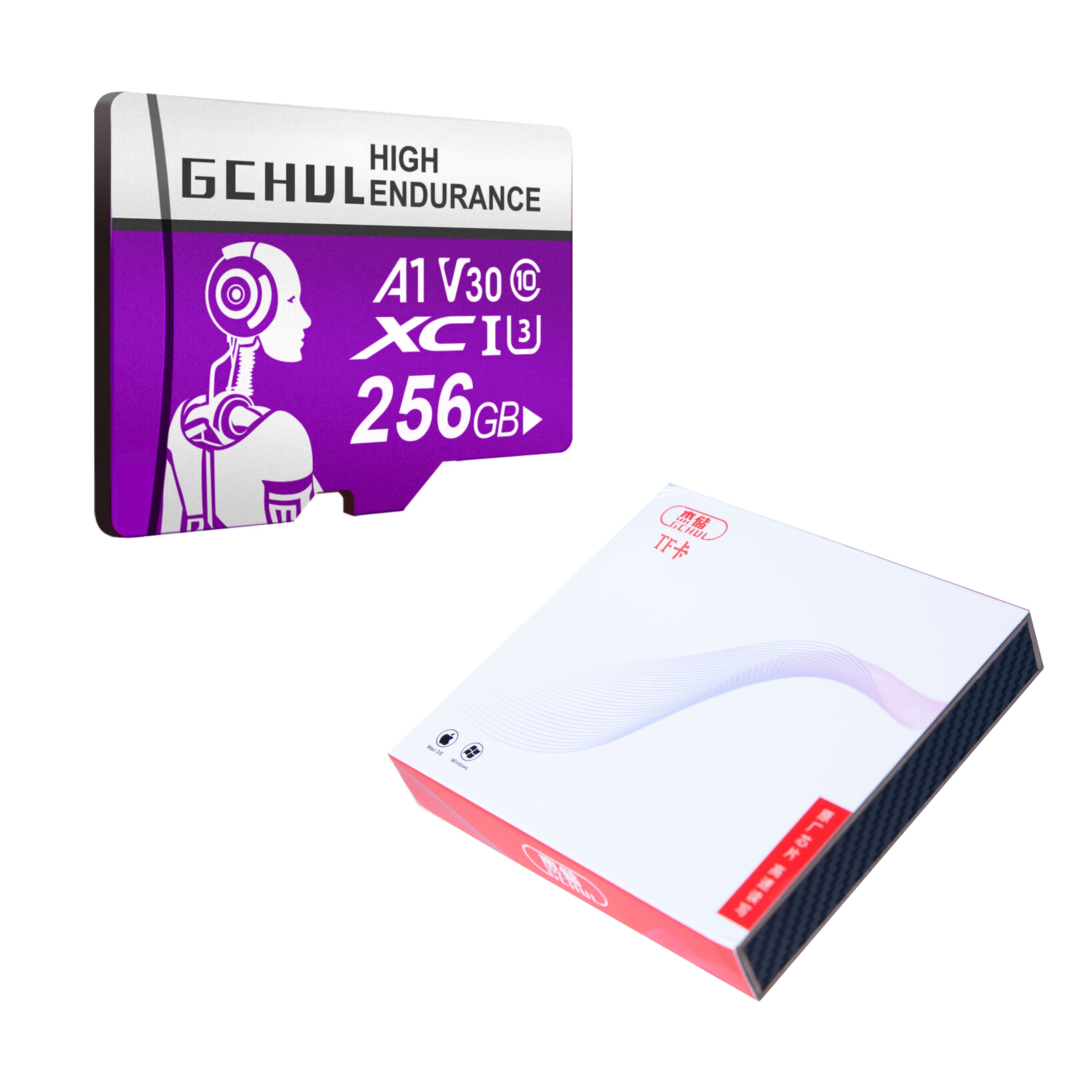 杰储(GCHUL) TF1000 256G TF卡 存储卡 (计价单位:个) 灰色高清大图
