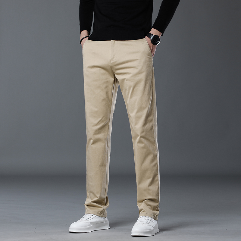 金盾(KIN DON)男士休闲裤男西裤宽松大码直筒秋冬季款商务中年长裤子男裤42码44码 金盾休闲裤w6602卡其色 33(2尺6)