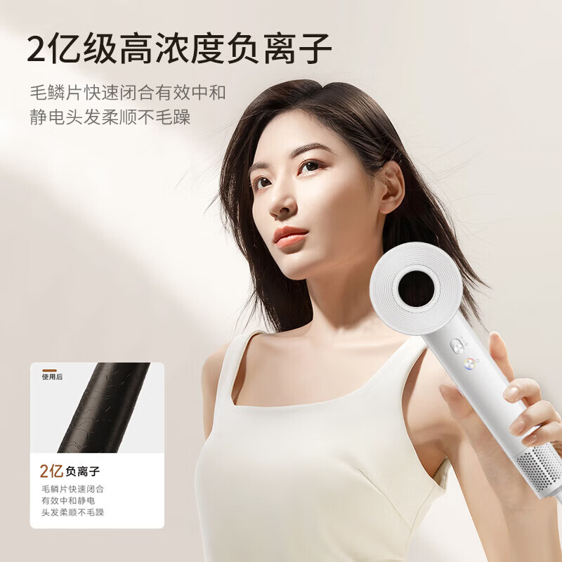 超人SID杭阳高端系列高速吹风机负离子护发大功率大风力电吹风送女友生日礼物HD1685白色高清大图