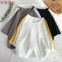 2018夏季新款刺绣短袖T恤男士加肥大码宽松半袖衣服韩版潮流男装