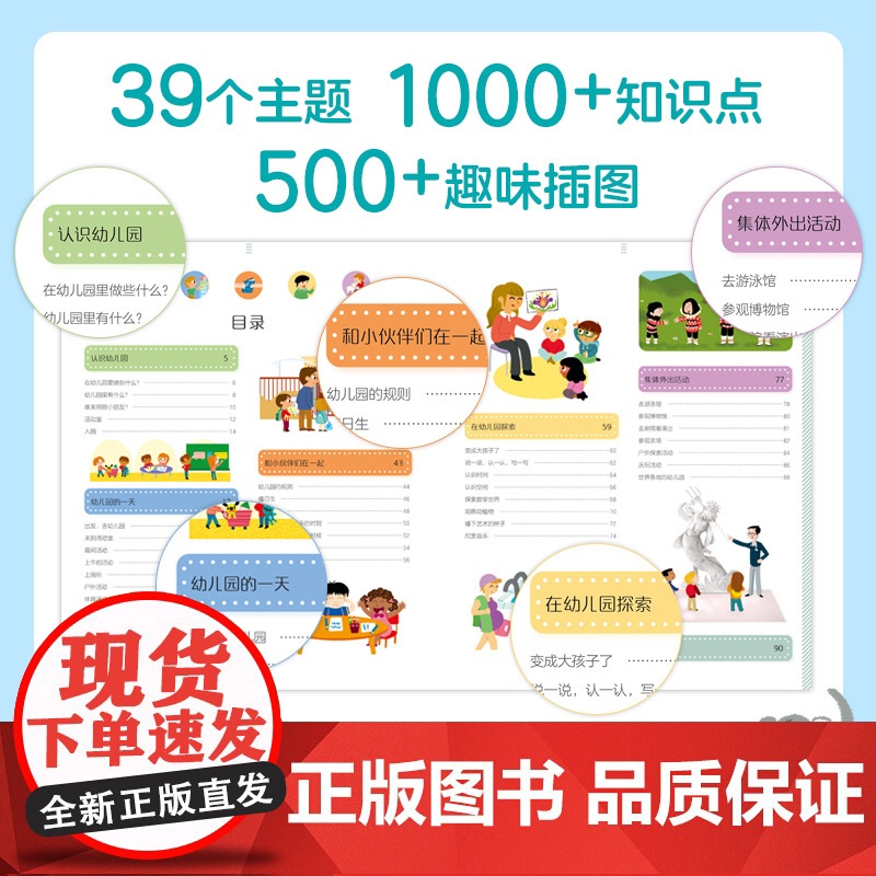 拉鲁斯幼儿园小百科 入园准备 分离焦虑 科普绘本 集体生活 好习惯培养 独立自主能力 学龄前 2-6岁高清大图