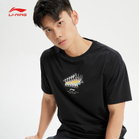 李宁短袖T恤男士2020新款训练系列圆领宽松运动衣运动服ATSQ349