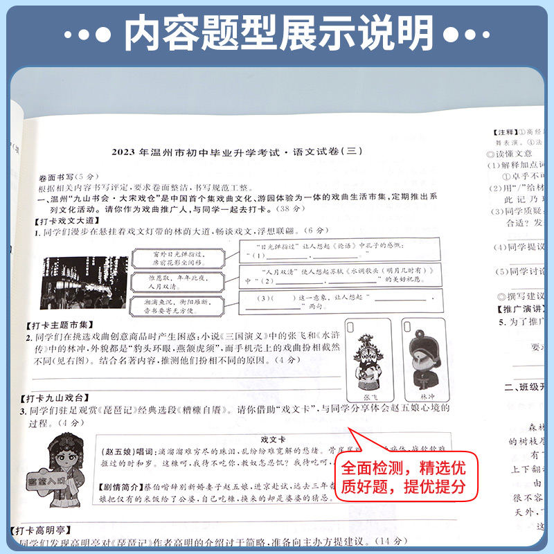 [单科]语文 浙江省 [正版]2025版浙江省3年中考试卷汇编中考考什么语文数学英语科学历史与社会思想全套试卷初三九年级高清大图