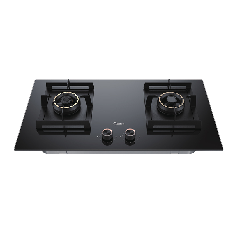 美的(Midea)Q67T 一级能效5.0KW 大火力燃气灶台式嵌入式 钢化玻璃 安全两用燃气灶 炭火灶