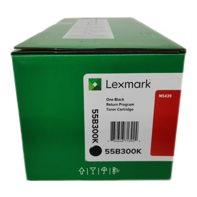 利盟(Lexmark)55B300K原装碳粉盒