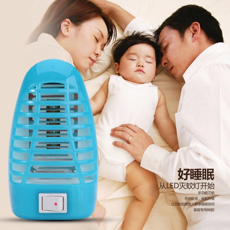 小型迷你电击灭蚊灯便携家用插座驱蚊器LED孕妇婴儿无辐射捕蚊器 三维工匠 绿色_981