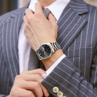 罗西尼(ROSSINI)手表 男士女士情侣机械表 男 女 时尚 休闲商务夜光日历皮革钢带 男表5725