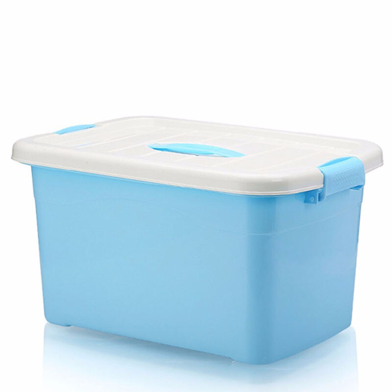 手提式收纳箱子塑料整理箱百纳箱加厚家用衣物整理箱零食玩具储物收纳盒高清大图