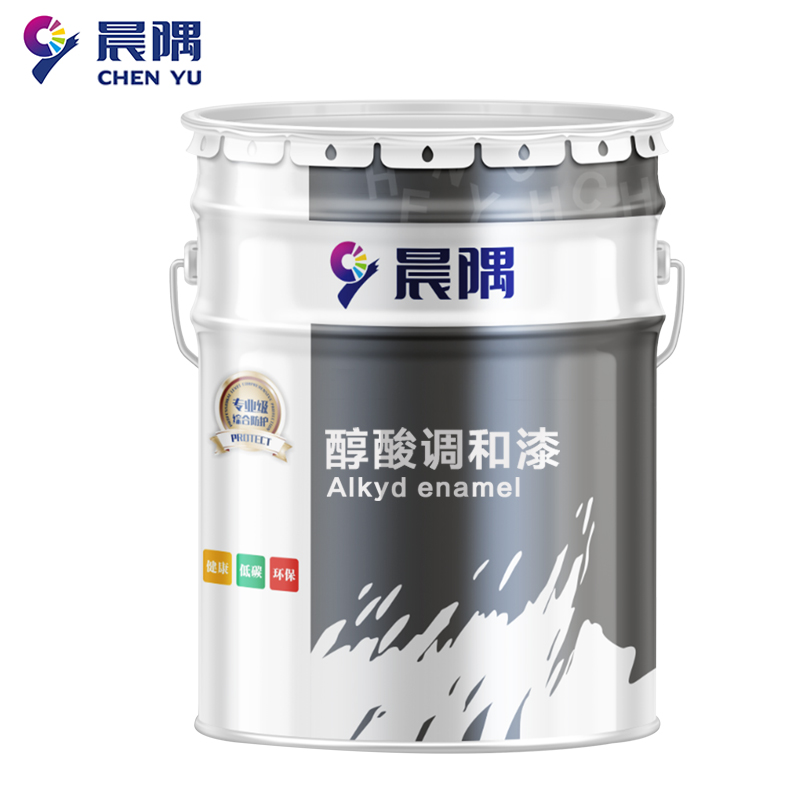 晨隅醇酸通用调和漆20kg灰色/桶高清大图