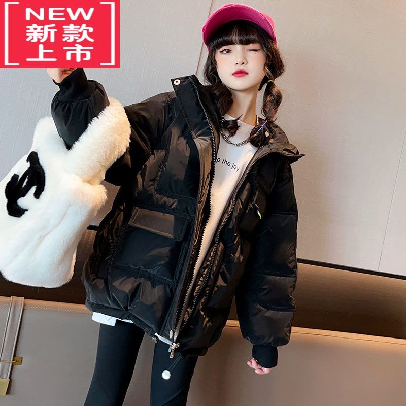 可莉允女童冬装棉服2022新款韩版网红儿童加厚羽绒棉衣中大童冬款外套潮图片