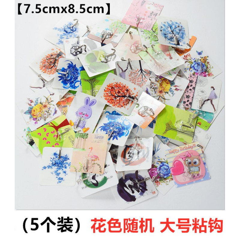 挂钩强力粘胶贴墙面壁挂承重吸盘厨房挂勾无痕粘贴门后免打孔粘钩|[大号粘钩强粘随机5个]