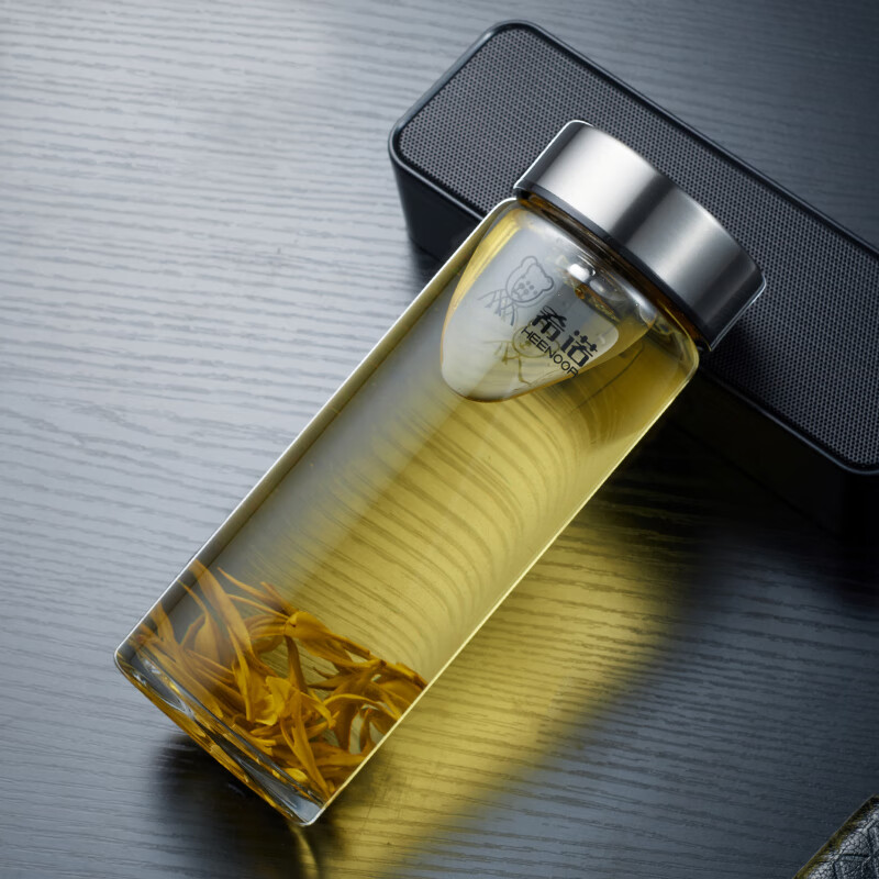 希诺(Heenoor) 玻璃杯 XN-6016L 单层加厚大容量家用办公泡茶杯子男车载水杯 400mL高清大图